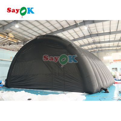10x6x5.4mH ब्लैक डोम पार्टी इवेंट के लिए inflatable स्टेज टेंट