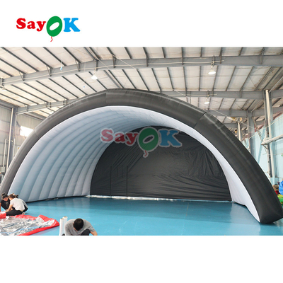 10x6x5.4mH ब्लैक डोम पार्टी इवेंट के लिए inflatable स्टेज टेंट