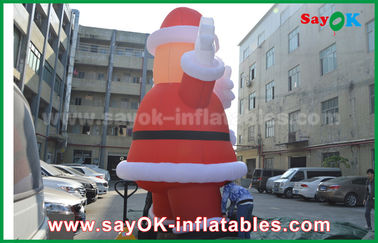 कस्टम ऊंचाई Inflatable छुट्टी सजावट, आउटडोर Inflatable सांता क्लॉस