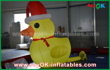 घटना आरओएचएस के लिए ब्लोअर के साथ आरजीबी एलईडी प्रकाश पीला बतख Inflatable मॉडल