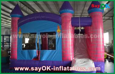 Inflatable Bouncy Slides 0.55mm पीवीसी Inflatable Bouncer Dream Princess Castle Trampoline