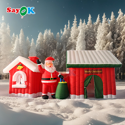 निः शुल्क डिजाइन 9 मीटर विशाल क्रिसमस inflatable सांता हाउस तम्बू