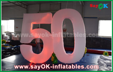 घटना लाभ के लिए एलईडी लाइट के साथ अनुकूलित Inflatable संख्या