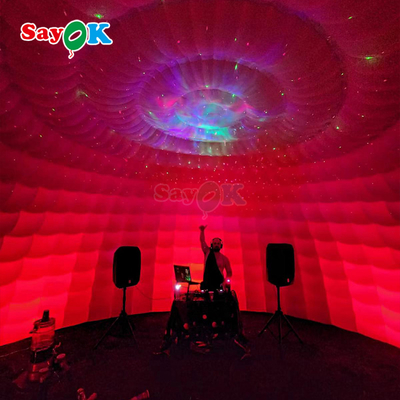 8 मीटर 26 फीट टिकाऊ ऑक्सफोर्ड कपड़े बड़े inflatable इग्लू गुंबद तम्बू हवा ब्लोअर के साथ