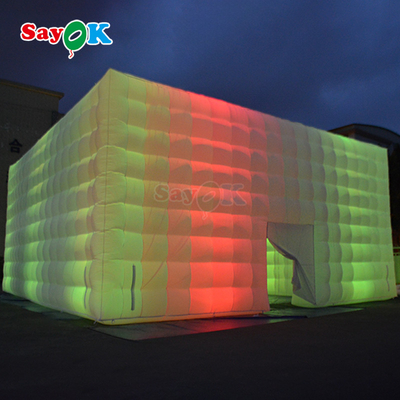 200 लोगों के लिए वाटरप्रूफ ऑक्सफोर्ड क्लॉथ बड़े एलईडी लाइट inflatable पार्टी इवेंट टेंट