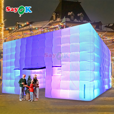8m वर्ग कैंपिंग टेंट एलईडी 80 लोगों के लिए inflatable तम्बू आउटडोर पार्टी घटना