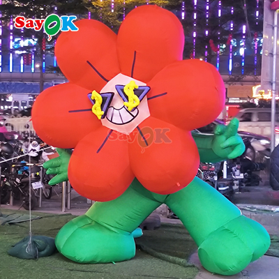 विज्ञापन सजावट के लिए अनुकूलित विशाल रोशनी inflatable समृद्ध फूल