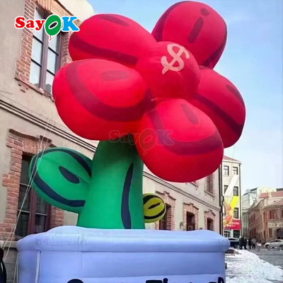 विज्ञापन सजावट के लिए अनुकूलित विशाल रोशनी inflatable समृद्ध फूल