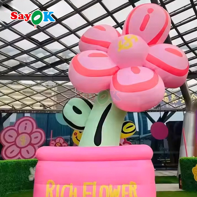 विज्ञापन सजावट के लिए अनुकूलित विशाल रोशनी inflatable समृद्ध फूल