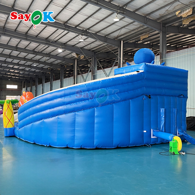 बड़े inflatable कॉम्बो स्लाइड शार्क inflatable पानी स्लाइड पूल वाणिज्यिक inflatable पानी स्लाइड थोक के लिए