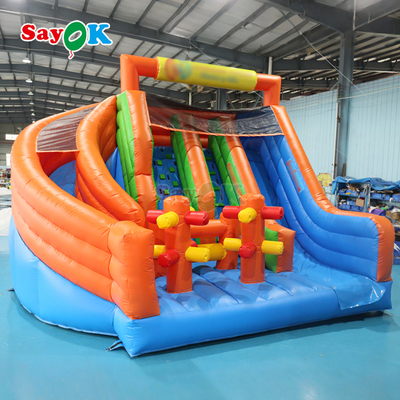 विशाल inflatable स्लाइड पीवीसी inflatable सूखी डबल स्लाइड वाणिज्यिक inflatable स्लाइड उछाल घर किराए पर