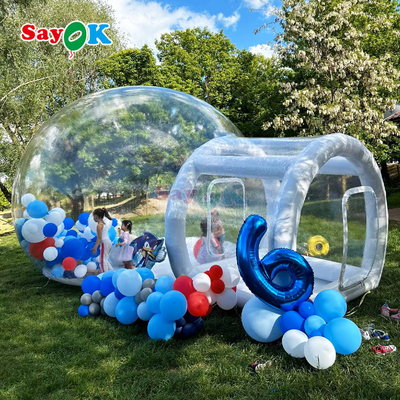 गोदाम 10 फुट बच्चे बुलबुला घर पारदर्शी inflatable पार्टी बुलबुला गुब्बारे घरों गुंबद