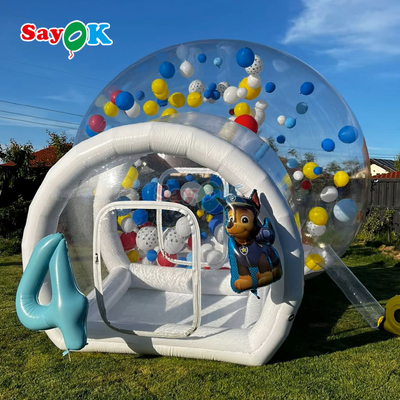 गोदाम 10 फुट बच्चे बुलबुला घर पारदर्शी inflatable पार्टी बुलबुला गुब्बारे घरों गुंबद