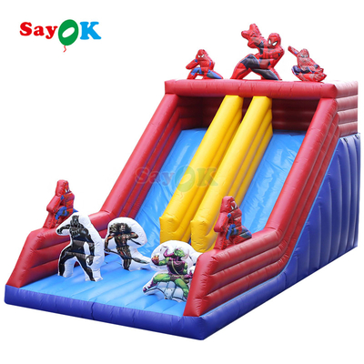 बच्चों और वयस्कों के लिए वाणिज्यिक रंगीन inflatable उछाल घर और स्लाइड कॉम्बो आउटडोर पीवीसी उछाल महल