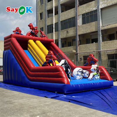 बच्चों और वयस्कों के लिए वाणिज्यिक रंगीन inflatable उछाल घर और स्लाइड कॉम्बो आउटडोर पीवीसी उछाल महल