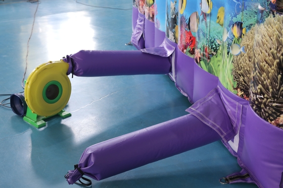 बच्चों के आयोजनों के लिए बाउंसी कैसल डिजाइन के साथ कस्टम मुद्रित inflatable सूखी स्लाइड