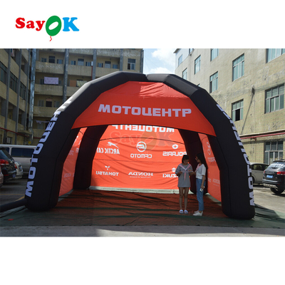 कैनवास Inflatable Gazebo Tent विशाल पीवीसी Spider Inflatable Marquee House कस्टम लोगो के साथ स्पाइडर टेंट