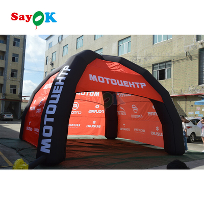कैनवास Inflatable Gazebo Tent विशाल पीवीसी Spider Inflatable Marquee House कस्टम लोगो के साथ स्पाइडर टेंट