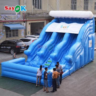 विशाल inflatable पानी स्लाइड वयस्क के लिए inflatable पानी स्लाइड स्लाइड के साथ inflatable पूल