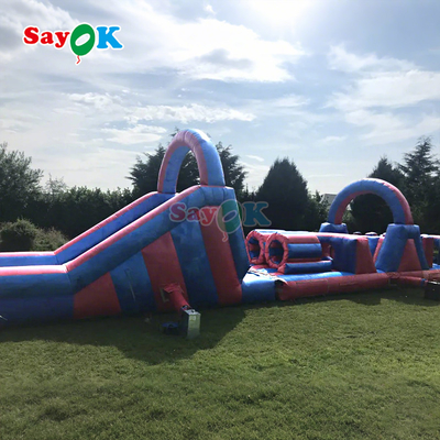 डबल सिलेबल inflatable बाधा पाठ्यक्रम inflatables आउटडोर विशाल inflatable बाधा पाठ्यक्रम वयस्कों के लिए