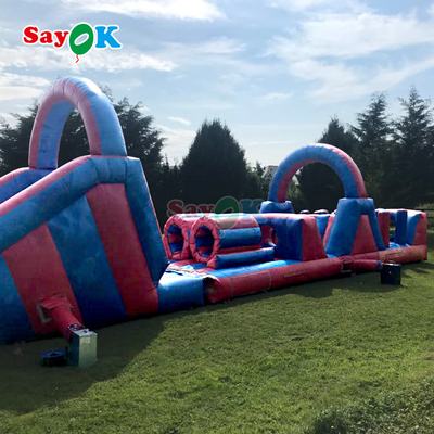 डबल सिलेबल inflatable बाधा पाठ्यक्रम inflatables आउटडोर विशाल inflatable बाधा पाठ्यक्रम वयस्कों के लिए