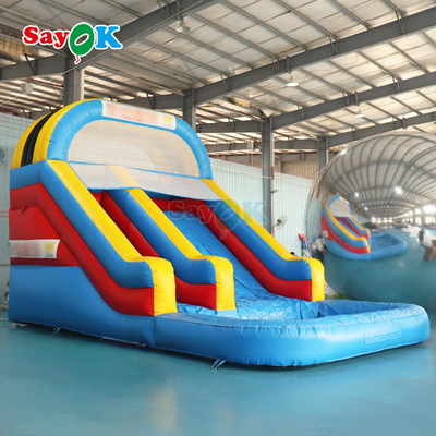सुरक्षा स्लाइड के साथ उछल महल अनुकूलित inflatable उछल घर पानी स्लाइड inflatable बच्चों आउटडोर