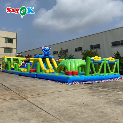 वाणिज्यिक inflatable बाधा पाठ्यक्रम विशाल inflatable खेल का मैदान आउटडोर बच्चों के लिए inflatable थीम पार्क