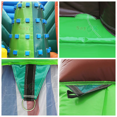 इनडोर और आउटडोर के लिए रंगीन inflatable बाधा पाठ्यक्रम inflatable खेल खेल स्लाइड के साथ inflatable महल