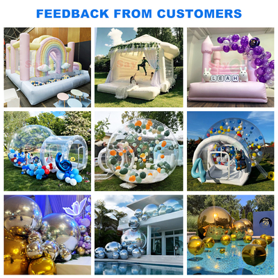 सायक वाणिज्यिक पीवीसी inflatable बाउंसर स्लाइड कॉम्बो सफेद inflatable शादी बाउंस हाउस