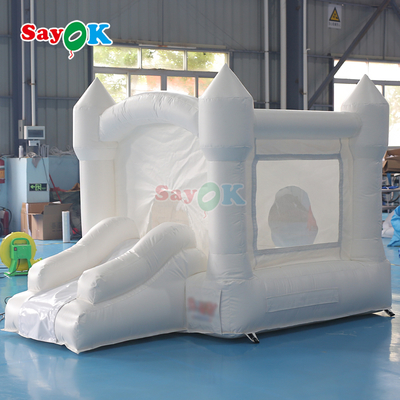 सायक गुलाबी inflatable छोटे उछाल घर सफेद inflatables जन्मदिन की पार्टी के लिए Boucy महल