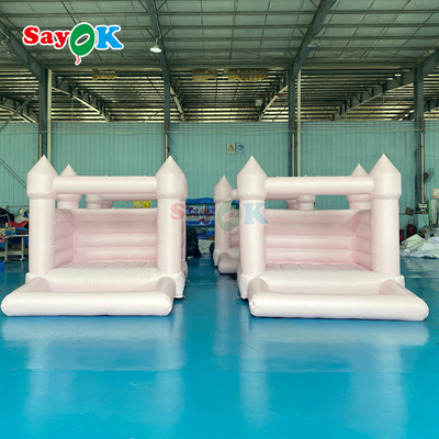 सायक गुलाबी inflatable छोटे उछाल घर सफेद inflatables जन्मदिन की पार्टी के लिए Boucy महल
