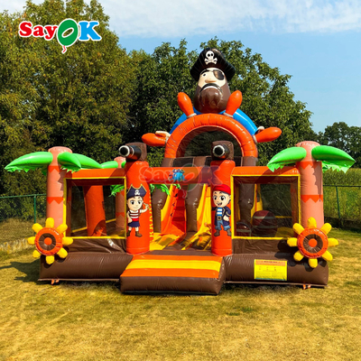 सैयोक समुद्री डाकू जहाज वाणिज्यिक उछाल घर स्लाइड के साथ कंबो inflatable bouncer