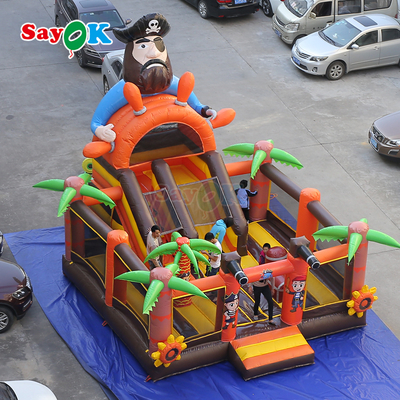 सैयोक समुद्री डाकू जहाज वाणिज्यिक उछाल घर स्लाइड के साथ कंबो inflatable bouncer