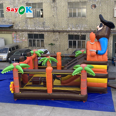 सैयोक समुद्री डाकू जहाज वाणिज्यिक उछाल घर स्लाइड के साथ कंबो inflatable bouncer