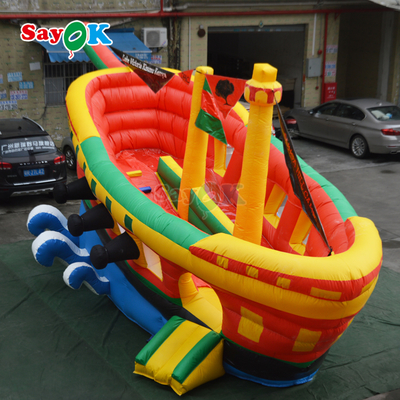बच्चों के लिए अनुकूलित वाणिज्यिक समुद्री डाकू जहाज के लिए inflatable बाउंसर स्लाइड