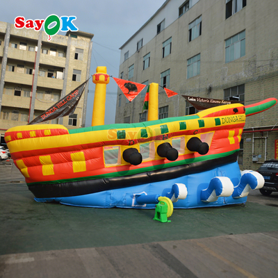 बच्चों के लिए अनुकूलित वाणिज्यिक समुद्री डाकू जहाज के लिए inflatable बाउंसर स्लाइड
