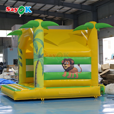 सायक 4 एम किड्स Inflatable Bounce House पशु मुद्रण Inflatable Child Bouncer छोटा Inflatable Bouncy Castle