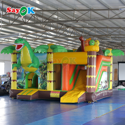 सायक वाणिज्यिक inflatables डायनासोर Inflatable बाउंस हाउस स्लाइड आउटडोर इवेंट के लिए