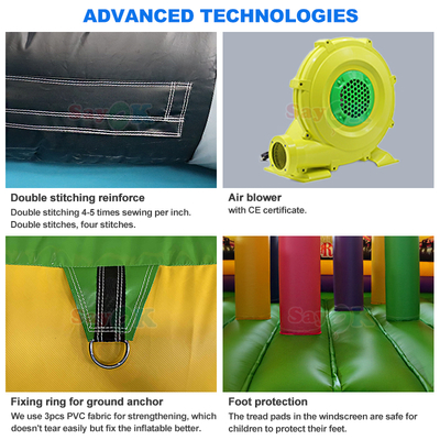 सायक वाणिज्यिक inflatables डायनासोर Inflatable बाउंस हाउस स्लाइड आउटडोर इवेंट के लिए