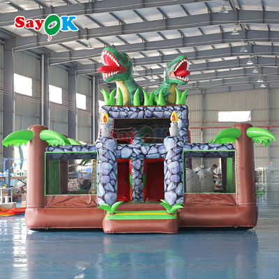 बाह्य आयोजन के लिए सायक वाणिज्यिक डायनासोर inflatable उछाल घर स्लाइड कॉम्बो