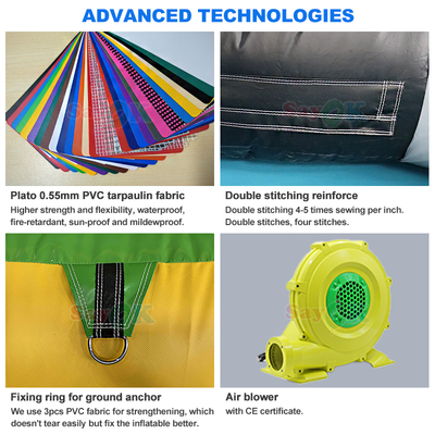 सायक कमर्शियल छोटे inflatable उछाल घर डायनासोर Inflatable Bouncer Combo बच्चों के लिए
