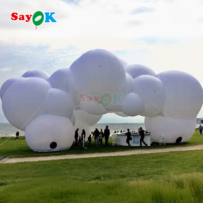 सायक क्लाउड थीम्ड विशाल inflatable तम्बू ब्लास्ट अप पार्टी तम्बू आउटडोर घटनाओं के लिए
