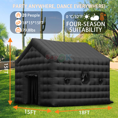 18ft Inflatable Nightclub Inflatable Disco Tent आउटडोर पार्टी के लिए पोर्टेबल नाइट क्लब