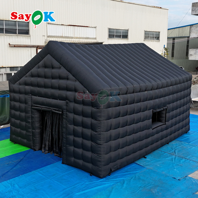 सायक 26 फुट पोर्टेबल inflatable नाइट क्लब आउटडोर पार्टी inflatable डिस्को टेंट लाइट के साथ काले नाइट क्लब