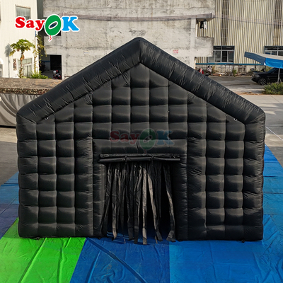 सायक 26 फुट पोर्टेबल inflatable नाइट क्लब आउटडोर पार्टी inflatable डिस्को टेंट लाइट के साथ काले नाइट क्लब