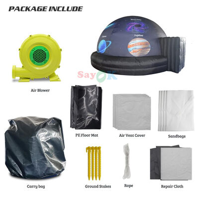 Commercial Outdoor Portable Planetarium Inflatable Dome Tent 3d Inflated Dome Astronomical Dome Galaxy Tent