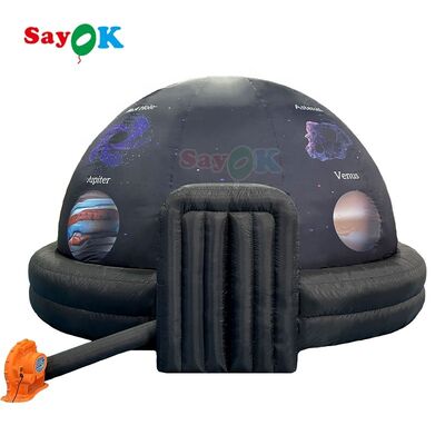Sayok फ्री 3D डिजाइन 5 मीटर फ्लावर अप प्लेनेटारियम टेंट पोर्टेबल inflatable प्रोजेक्शन स्कूलों के लिए गुंबद बच्चों