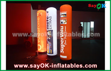 190T नायलॉन कपड़ा Inflatable प्रकाश सजावट, एलईडी प्रकाश के साथ 2 मीटर विज्ञापन Inflatable स्तंभ