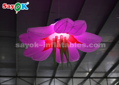 रंगीन 1.5 मीटर Inflatable प्रकाश सजावट / उड़ाने एलईडी फ्लॉवर