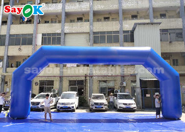 घटना विज्ञापन के लिए इन्फ्लैटेबल गैन्ट्री ब्लू पीवीसी 9.14 एक्स 3.65 मीटर इन्फ्लैटेबल आर्क साफ करने में आसान